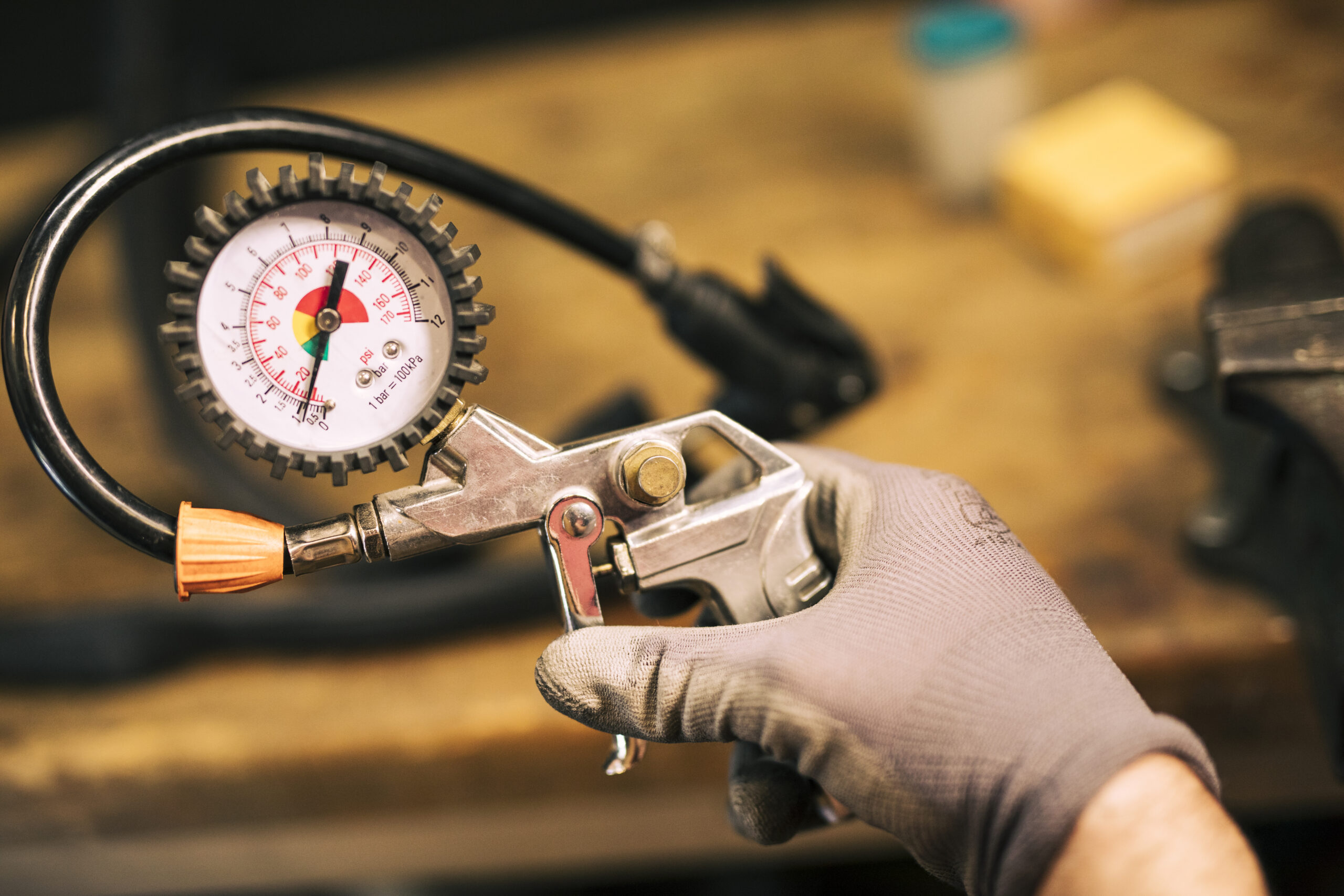 Mechanic Repairing Bicycle
